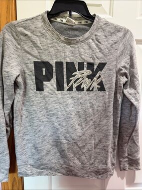 PINK Victoria's Secret Heather Gray Logo Crewneck Sweatshirt